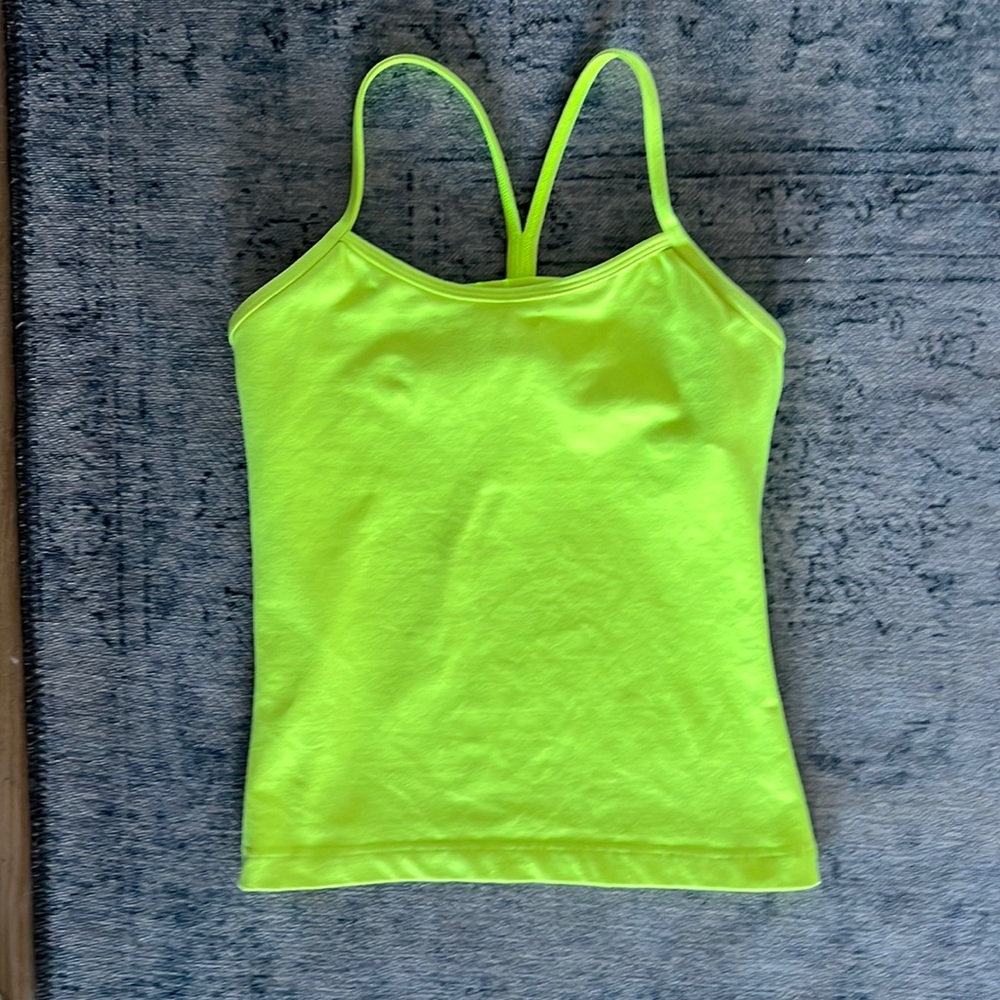 lululemon size 6 neon yellow top